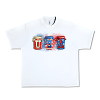 White usa mason jars Urban Heavy Tee - Zillion Design Studio