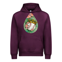 Mauve Wine baseball and western roses teardrop  6 Urban Hoodie - BundleAndBundleShop