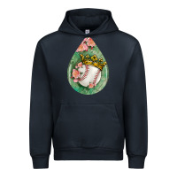 Navy baseball and western roses teardrop  6 Urban Hoodie - BundleAndBundleShop