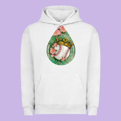 Baseball And Western Roses Teardrop  6 Urban Hoodie Designed By Bundleandbundleshop