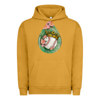 Pigment Peanut Butter baseball and western roses teardrop  6 Urban Hoodie - BundleAndBundleShop