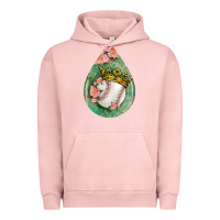Pigment Salmon baseball and western roses teardrop  6 Urban Hoodie - BundleAndBundleShop