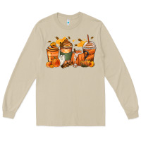 Mushroom pumpkin spice latte coffee cups Long Sleeve Tee - Zillion Design Studio