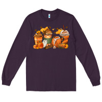 Plum pumpkin spice latte coffee cups Long Sleeve Tee - Zillion Design Studio