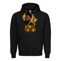 Black juneteenth living freeish since 1865 Zipper Hoodie - HRA Design Shop