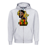 Heather Grey juneteenth living freeish since 1865 Zipper Hoodie - HRA Design Shop