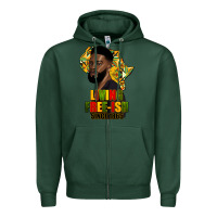 Sports Green juneteenth living freeish since 1865 Zipper Hoodie - HRA Design Shop