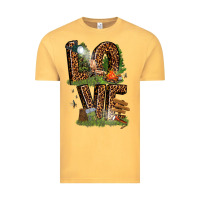 Vintage Mustard love camping Vintage Tee - texasbilliewilder