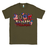 Army Green Boom boom Mama 4th of july Classic Tee - CowGirlArtShop