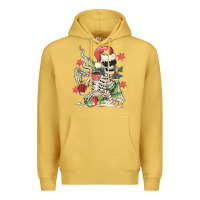 Antique Gold skeleton santa Premium Hoodie - MaliasSmallBusiness