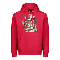 Cardinal skeleton santa Premium Hoodie - MaliasSmallBusiness
