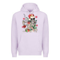 Lilac skeleton santa Premium Hoodie - MaliasSmallBusiness