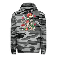 Slate Camo skeleton santa Premium Hoodie - MaliasSmallBusiness
