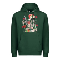 Sports Green skeleton santa Premium Hoodie - MaliasSmallBusiness