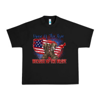 Black home of the free because of the brave Urban Heavy Tee - Zillion Design Studio