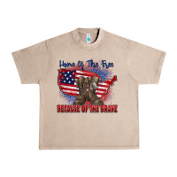 French Oak home of the free because of the brave Urban Heavy Tee - Zillion Design Studio