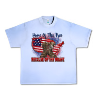 Grape Ice home of the free because of the brave Urban Heavy Tee - Zillion Design Studio