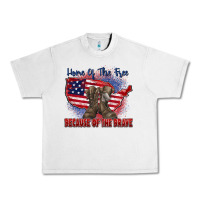 Lunar Rock home of the free because of the brave Urban Heavy Tee - Zillion Design Studio