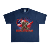 Navy home of the free because of the brave Urban Heavy Tee - Zillion Design Studio