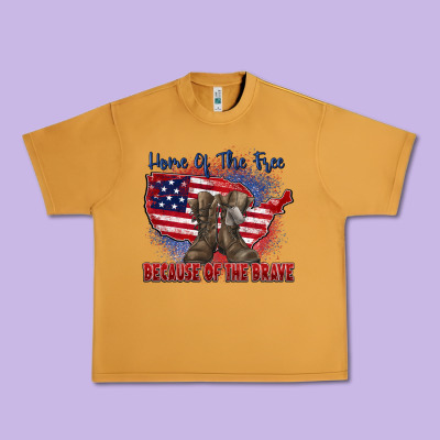 Urban Heavy Tee home of the free because of the brave