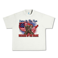 Pistachio home of the free because of the brave Urban Heavy Tee - Zillion Design Studio