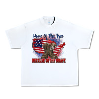 White home of the free because of the brave Urban Heavy Tee - Zillion Design Studio