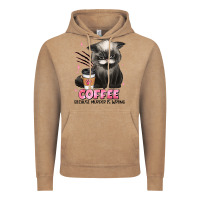 Vintage Coffee coffee because murder is wrong grumpy cat Vintage Hoodie - JahusDesignShop
