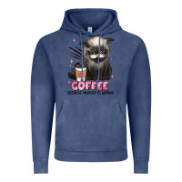 Vintage Denim coffee because murder is wrong grumpy cat Vintage Hoodie - JahusDesignShop