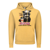 Vintage Mustard coffee because murder is wrong grumpy cat Vintage Hoodie - JahusDesignShop