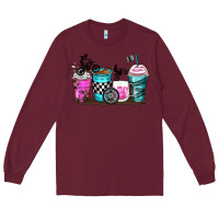 Burgundy motocross coffee cups Long Sleeve Tee - Zillion Design Studio
