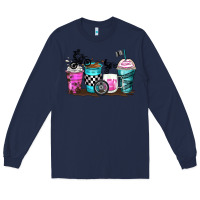 Navy motocross coffee cups Long Sleeve Tee - Zillion Design Studio