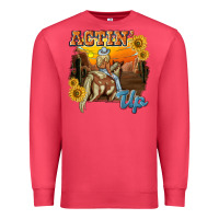 Cardinal actinup with cowgirl Premium Sweatshirt - NancyCooperArtShop
