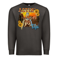 Smoke actinup with cowgirl Premium Sweatshirt - NancyCooperArtShop