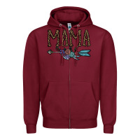 Burgundy mama Zipper Hoodie - CowhideDigitalArt