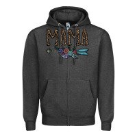 Charcoal Heather mama Zipper Hoodie - CowhideDigitalArt