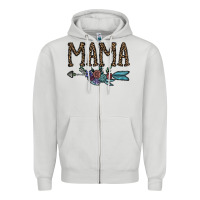 Dove Grey mama Zipper Hoodie - CowhideDigitalArt