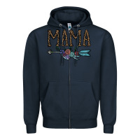 Navy mama Zipper Hoodie - CowhideDigitalArt