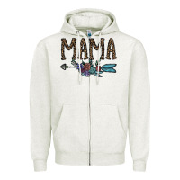 Oatmeal Heather mama Zipper Hoodie - CowhideDigitalArt