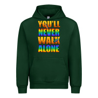 Forest Green Lgbtq You'll Never Walk Alone With Peace Urban Hoodie - BundleAndBundleShop