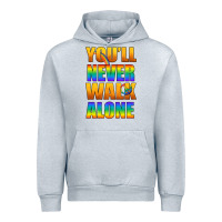 Heather Grey Lgbtq You'll Never Walk Alone With Peace Urban Hoodie - BundleAndBundleShop