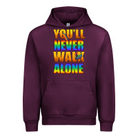 Mauve Wine Lgbtq You'll Never Walk Alone With Peace Urban Hoodie - BundleAndBundleShop