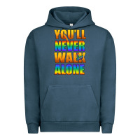 Pigment Midnight Navy Lgbtq You'll Never Walk Alone With Peace Urban Hoodie - BundleAndBundleShop