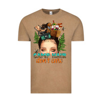 Vintage Coffee messy bun camp hair dont care Vintage Tee - texasbilliewilder