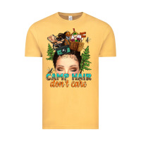 Vintage Mustard messy bun camp hair dont care Vintage Tee - texasbilliewilder
