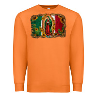 Carrot our lady of Guadalupe Mexican flag background Premium Sweatshirt - Jasminsmagicworld