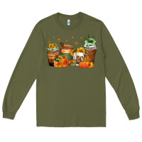 Army Green fall coffee cups Long Sleeve Tee - Zillion Design Studio