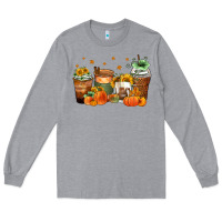 Heather Grey fall coffee cups Long Sleeve Tee - Zillion Design Studio