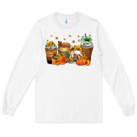 White fall coffee cups Long Sleeve Tee - Zillion Design Studio