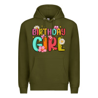 Army Green birthday girl Premium Hoodie - MaliasSmallBusiness