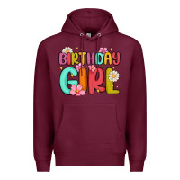 Burgundy birthday girl Premium Hoodie - MaliasSmallBusiness